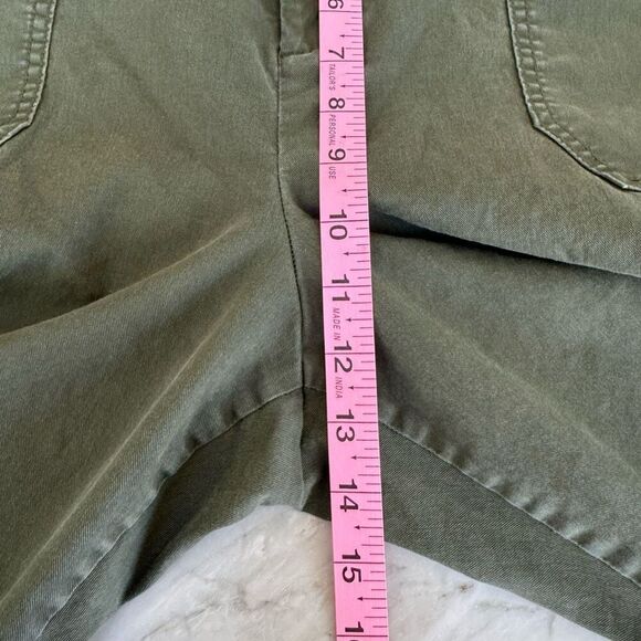 Old Navy Pixie Flat Front Pants Army Green cotton Stretch ankle size 20 - Picture 6 of 7